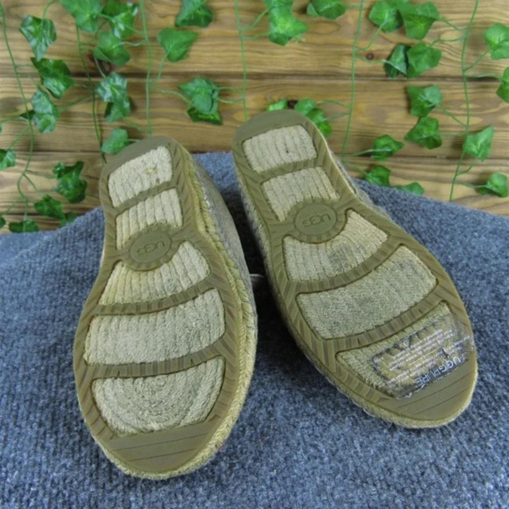 UGG Women Pure Santrinne‎ II Espadrille Brown Leather Sz 10 Medium  Used 2025